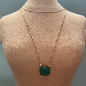 Kate Spade Necklace with Turquoise-Green Square Gem